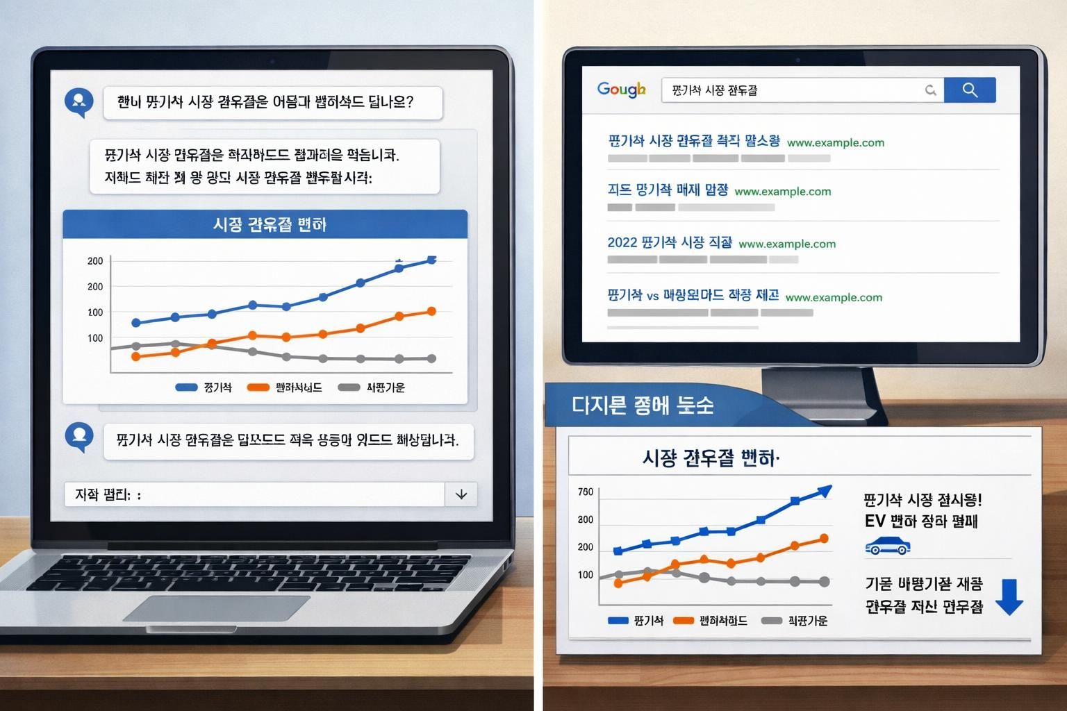 ai 대안 솔루션의 급속한 확산으로 인해 검색 엔진 시장의 점유율 변화와 새로운 트렌드가 나타나고 있습니다.