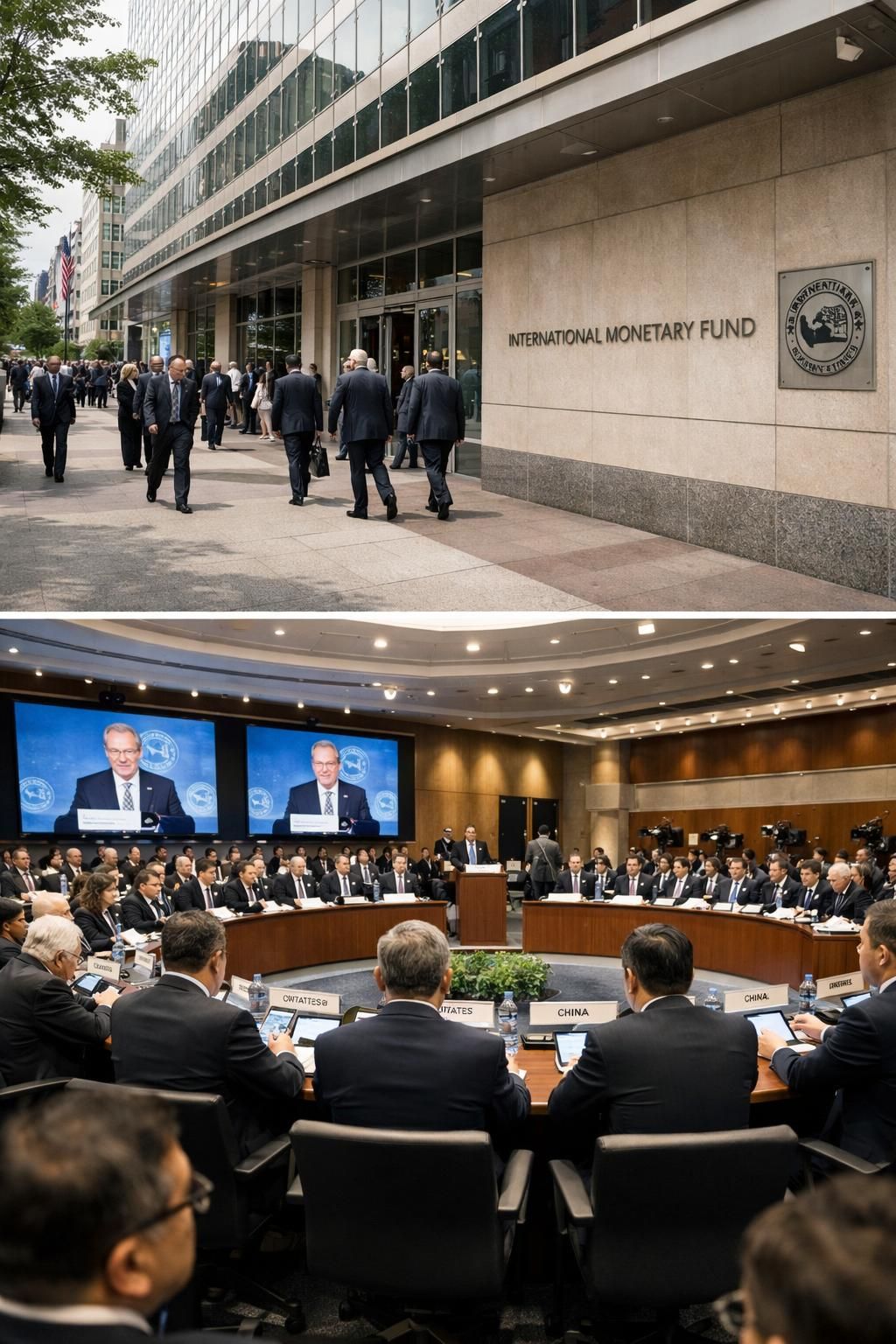 imf 총재가 기금 대출 역량 강화를 위해 지분 개혁의 필요성과 시급성을 강조하는 내용입니다.