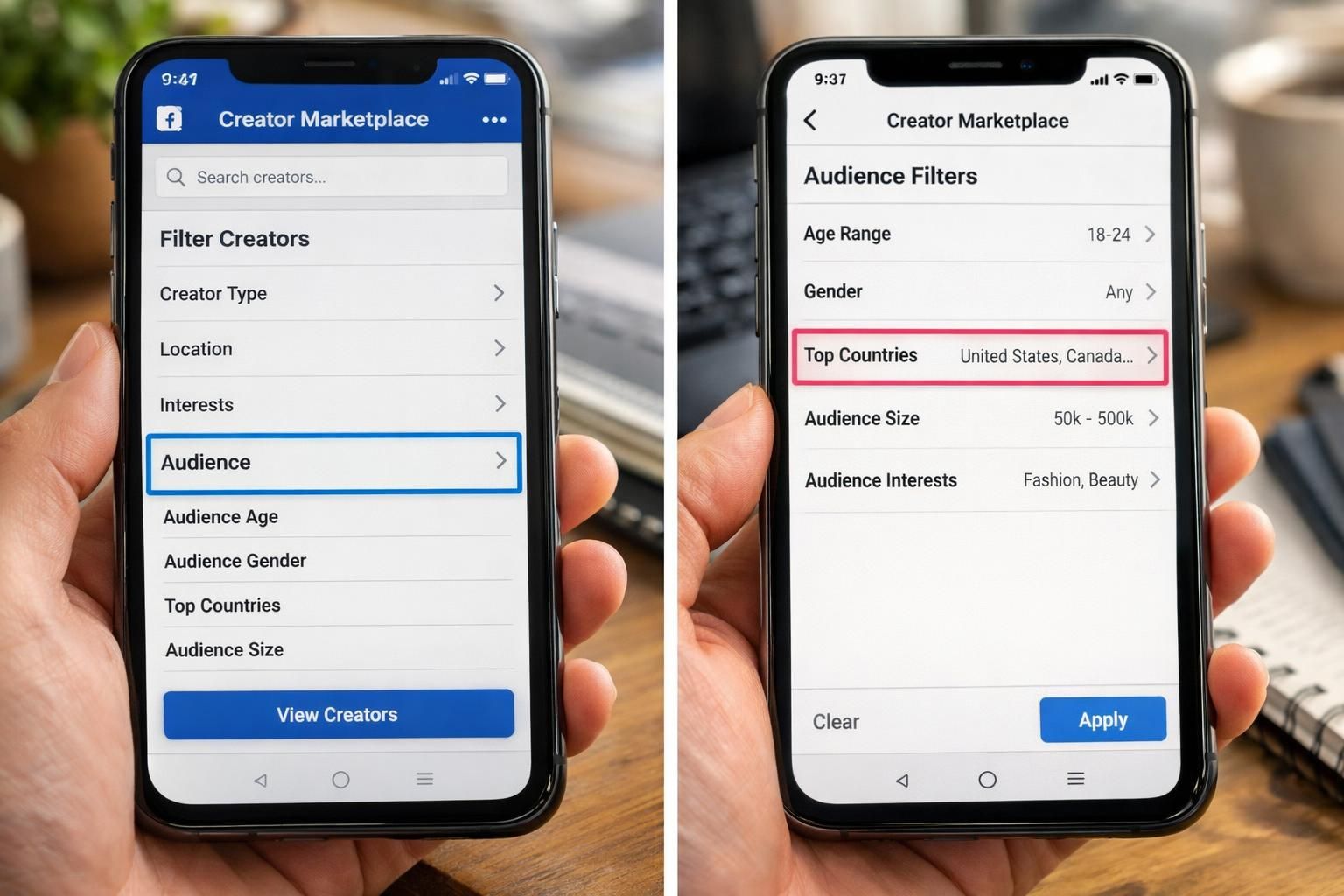 meta가 facebook과 instagram 크리에이터 마켓플레이스에 새로운 오디언스 필터를 도입하여 크리에이터들이 더 정확하게 타겟팅할 수 있도록 지원합니다.