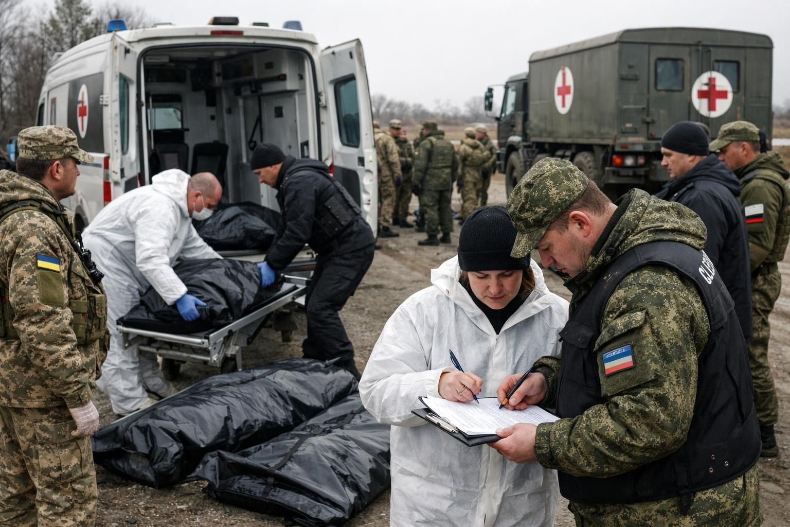 러시아가 2024년 4월 9일, 1,000명의 전사자 시신을 우크라이나에 인도했다고 보도되었습니다.