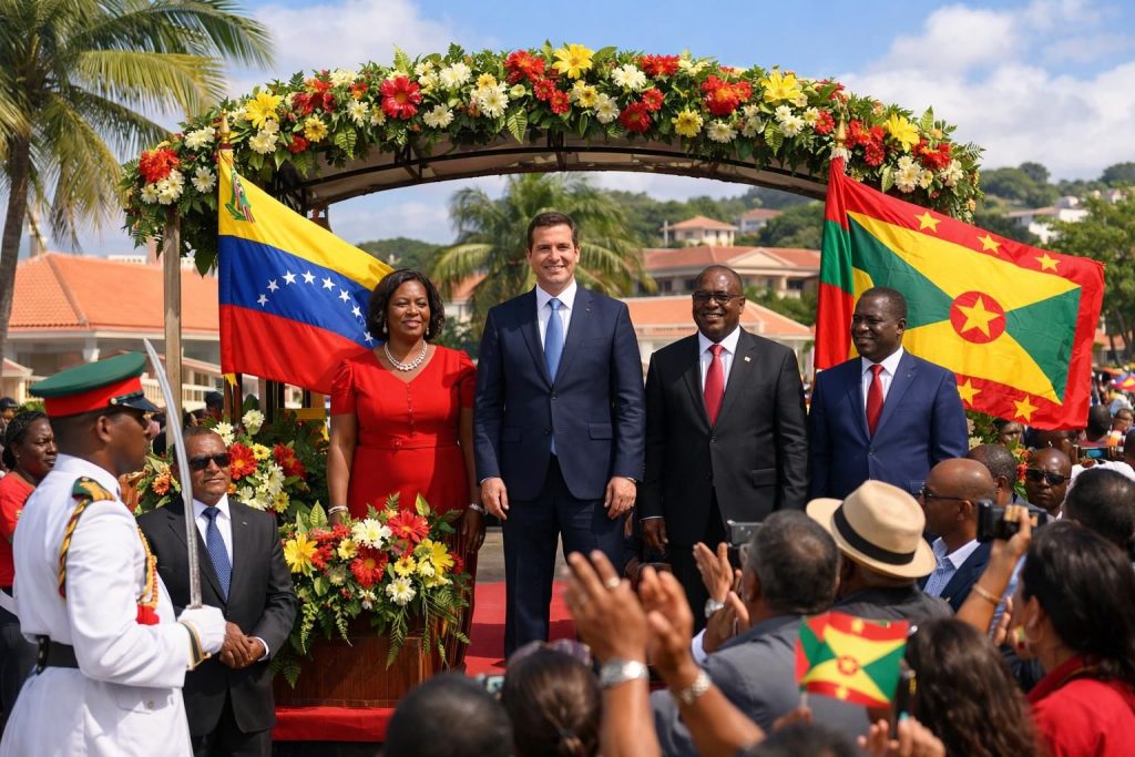 베네수엘라 임시 대통령이 그레나다에서 첫 해외 공식 방문을 진행하며 양국 관계 강화와 협력 확대를 모색합니다.