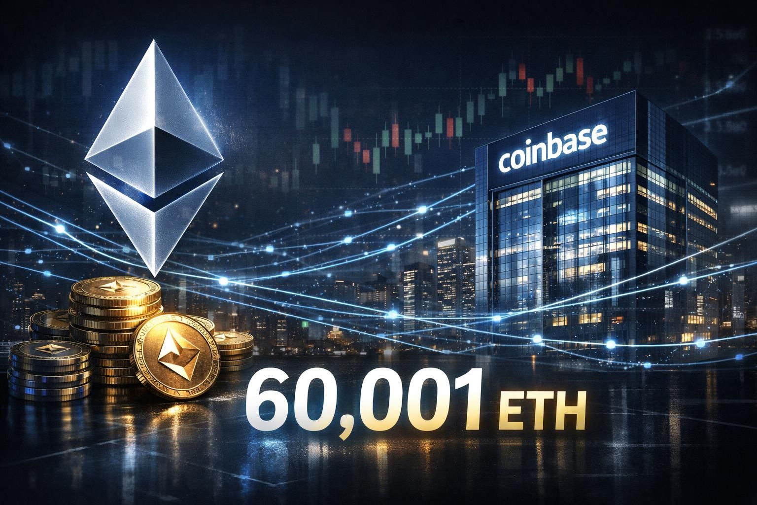 수 시간 내에 6만 eth 이상이 coinbase로 이동한 대규모 거래가 포착되었습니다. 이 중요한 거래가 암호화폐 시장에 미칠 영향과 관련 소식을 확인하세요.