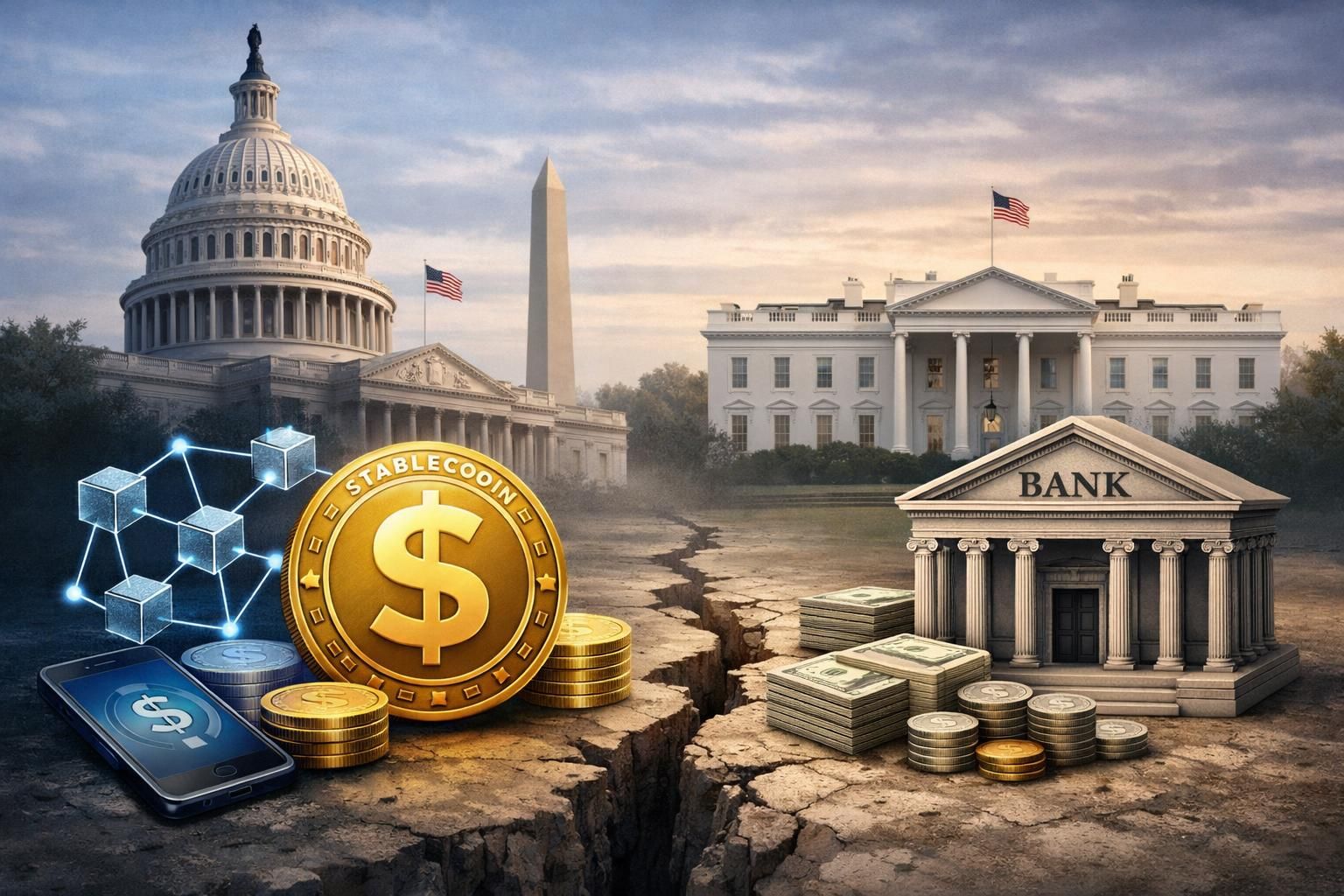 미국 금융권과 암호화폐 업계가 스테이블코인 규제를 놓고 상반된 입장을 보이며 논쟁이 이어지고 있습니다.