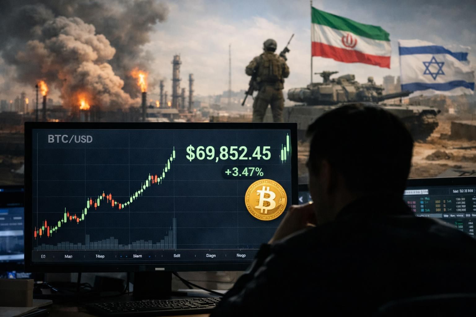 중동 지역의 지정학적 긴장이 고조되는 가운데 비트코인이 7만 달러에 가까워지고 있습니다. 최신 암호화폐 동향과 시장 분석을 확인하세요.