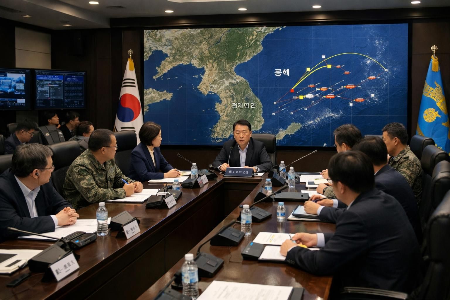 북한의 미사일 발사 이후 한국 국가안전보장회의가 긴급회의를 개최하여 안보 상황을 논의합니다.