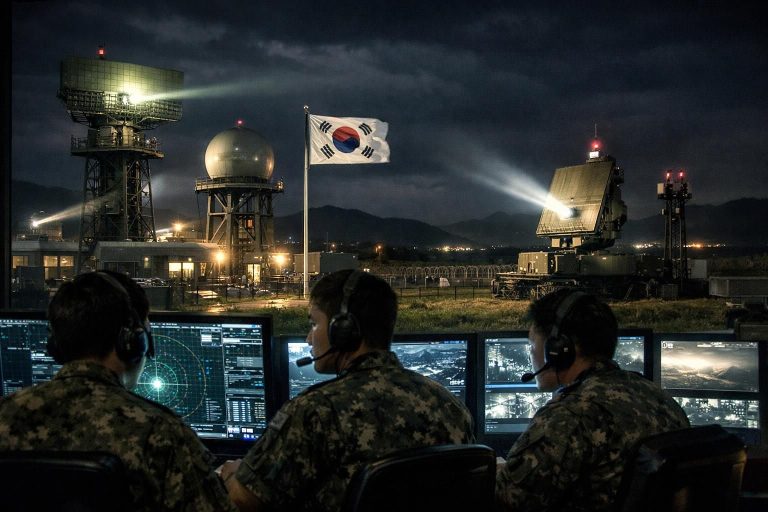 한국이 북한의 위협에 대응하여 최첨단 감시 체계를 강화함으로써 안보를 확보하고 있습니다.