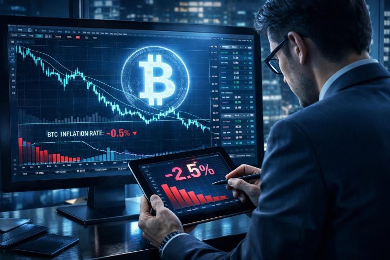 binance 분석에 따르면 비트코인의 순 인플레이션율이 음수로 전환되어 시장에 중요한 변화를 예고합니다. 최신 비트코인 경제 동향과 영향을 확인하세요.