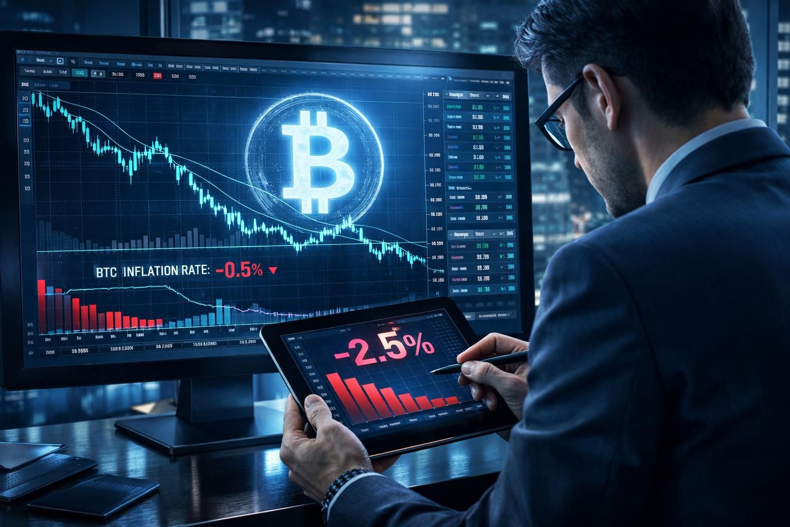 binance 분석에 따르면 비트코인의 순 인플레이션율이 음수로 전환되어 시장에 중요한 변화를 예고합니다. 최신 비트코인 경제 동향과 영향을 확인하세요.
